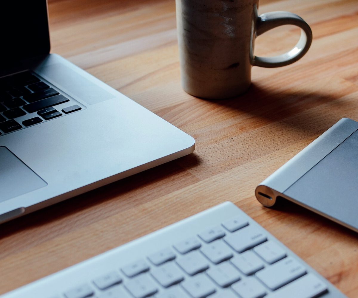 Laptop on a desk, get your key